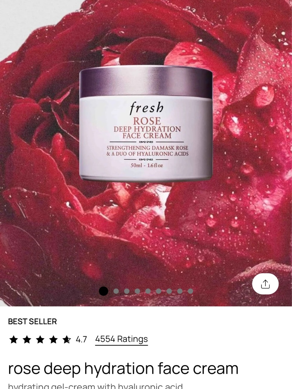 fresh Rose Deep Hydration Face Cream — Pink and Purple Accents